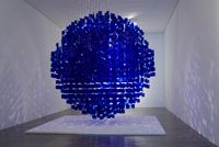 Sphère Bleue by Julio Le Parc contemporary artwork installation