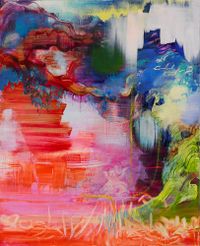 Broken Swing (after Fragonard) by Adrienne Gaha contemporary artwork painting, works on paper