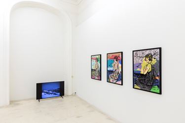 Exhibition view: Group Exhibition, To a passer-by, Galerie Krinzinger, Vienna (11 September –12 October 2019). Courtesy Galerie Krinzinger.