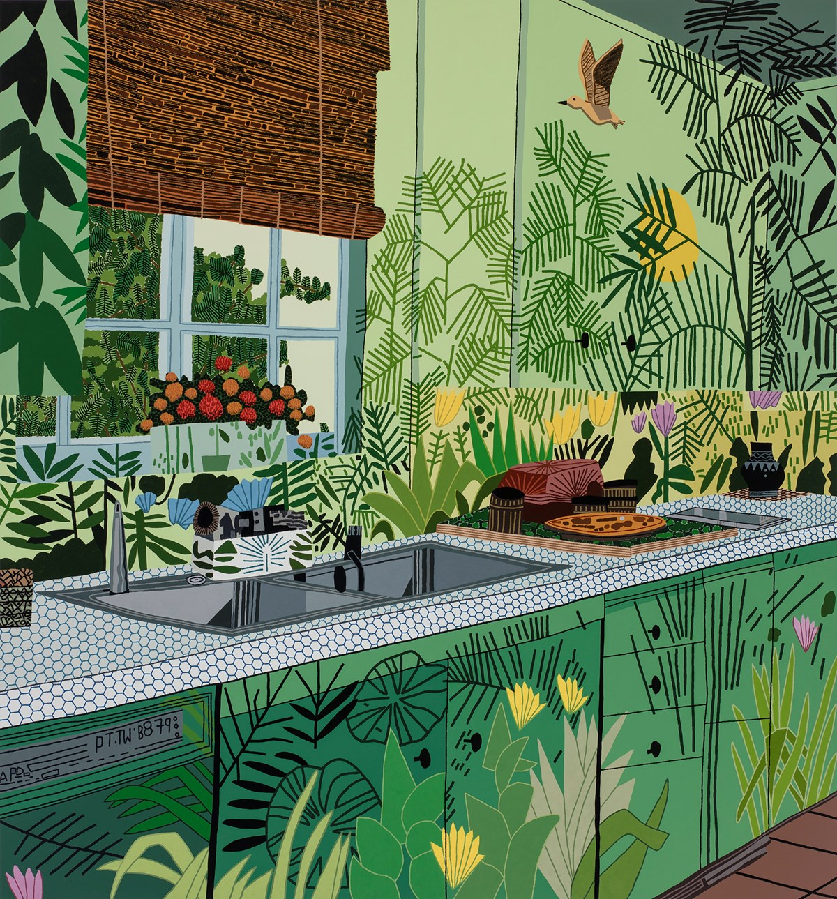 Jungle Kitchen, 2017 by Jonas Wood Ocula
