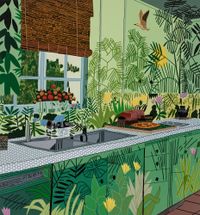 Jungle Kitchen by Jonas Wood contemporary artwork painting