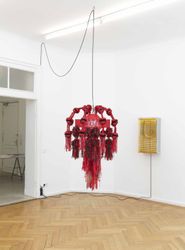 Exhibition view: Haegue Yang, Mesmerizing Mesh - Paper Leap and Sonic Guard, Barbara Wien, Berlin (29 April–30 July 2022). Courtesy Barbara Wien. 