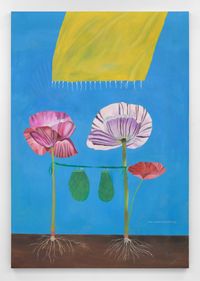 Two Flowers, Two Cacti by Michael Hilsman contemporary artwork painting