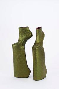 Noritaka Tatehana x Isehan Honten  Heel-less Shoes by Noritaka Tatehana contemporary artwork sculpture