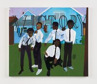 I got brothers ALL OVA the world but they forget we're related by Henry Taylor contemporary artwork painting