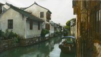 A Canal Town South of the Yangtze (6) by Mi Qiaoming contemporary artwork painting