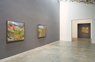 Exhibition view: Raquib Shaw, Landscapes, Pace Gallery, 537 West 24th Street, New York (5 April–18 May 2019). © Raqib Shaw. Courtesy Pace Gallery.