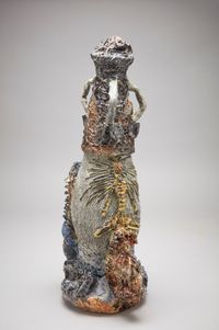 Scored Overcoat by Nichola Shanley contemporary artwork sculpture, ceramics