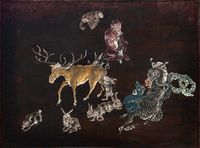 Tale of the 11th Day: Golden Deer, Blue Coala by Yang Jiechang contemporary artwork painting