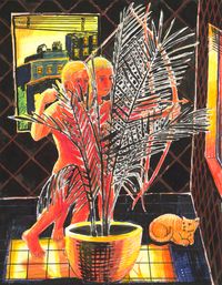 Two To Tango by Carlo D'Anselmi contemporary artwork painting, works on paper, drawing
