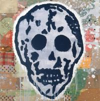 Skull Study by Donald Baechler contemporary artwork painting, textile