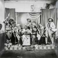 The Olas Comedians, an all-male troupe of actors, Accra, Jamestown, studio Ever Young by James Barnor contemporary artwork photography