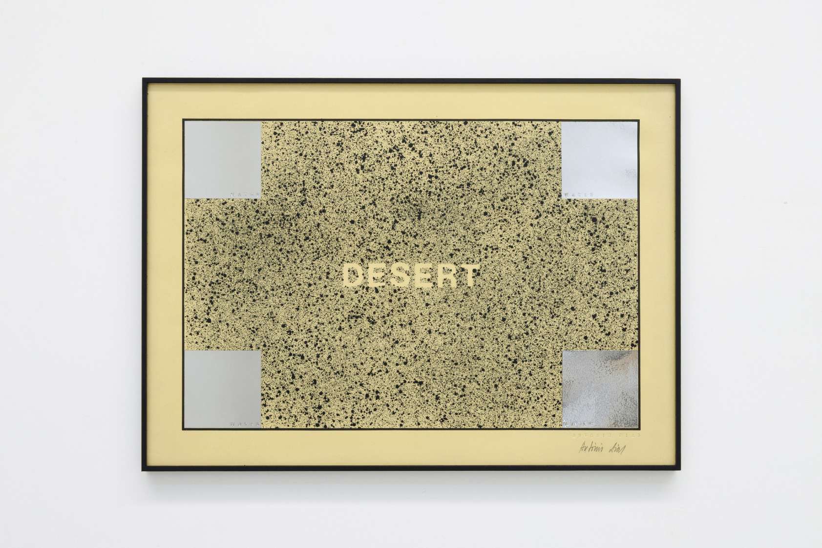 Desert, 1968 by Antonio Dias, Acrylic and silver foil on paper, 50