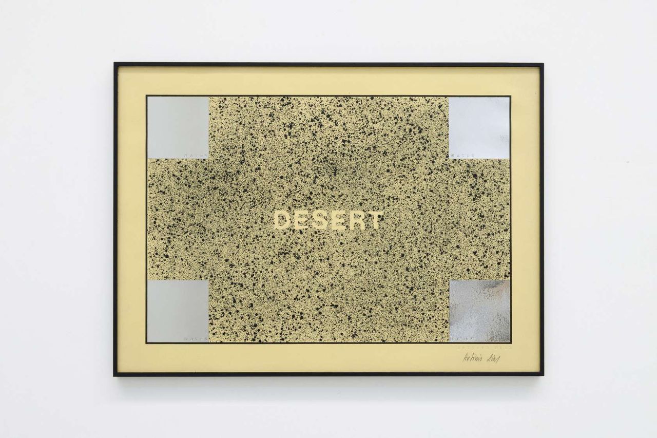 Desert, 1968 by Antonio Dias, Acrylic and silver foil on paper, 50