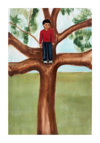 Boy in a Tree by Matthew Krishanu contemporary artwork painting
