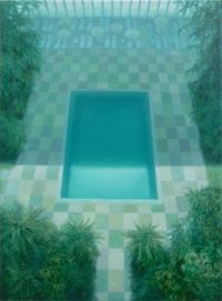 Poollandschaft by Melanie Siegel contemporary artwork painting, works on paper