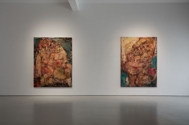 Exhibition view: Daniel Crews-Chubb, Solitary Us: Couples Paintings, Roberts Projects, Los Angeles (10 July–14 August 2021). Courtesy the artist and Roberts Projects.