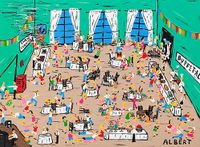 On Summer Holiday! The Hotel Buffet is Open by Albert Willem contemporary artwork painting