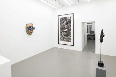 Exhibition view: Jean-Marie Appriou, Gemini, Galerie Eva Presenhuber, Vienna (9 November–22 December 2023). © Jean-Marie Appriou. Courtesy the artist and Galerie Eva Presenhuber.