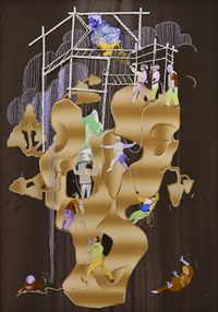 Continue To Climb by Zhou Zhou contemporary artwork painting, works on paper, sculpture, drawing, textile