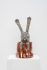 Warren ashtray rabbit by Luis Vidal contemporary artwork sculpture, ceramics