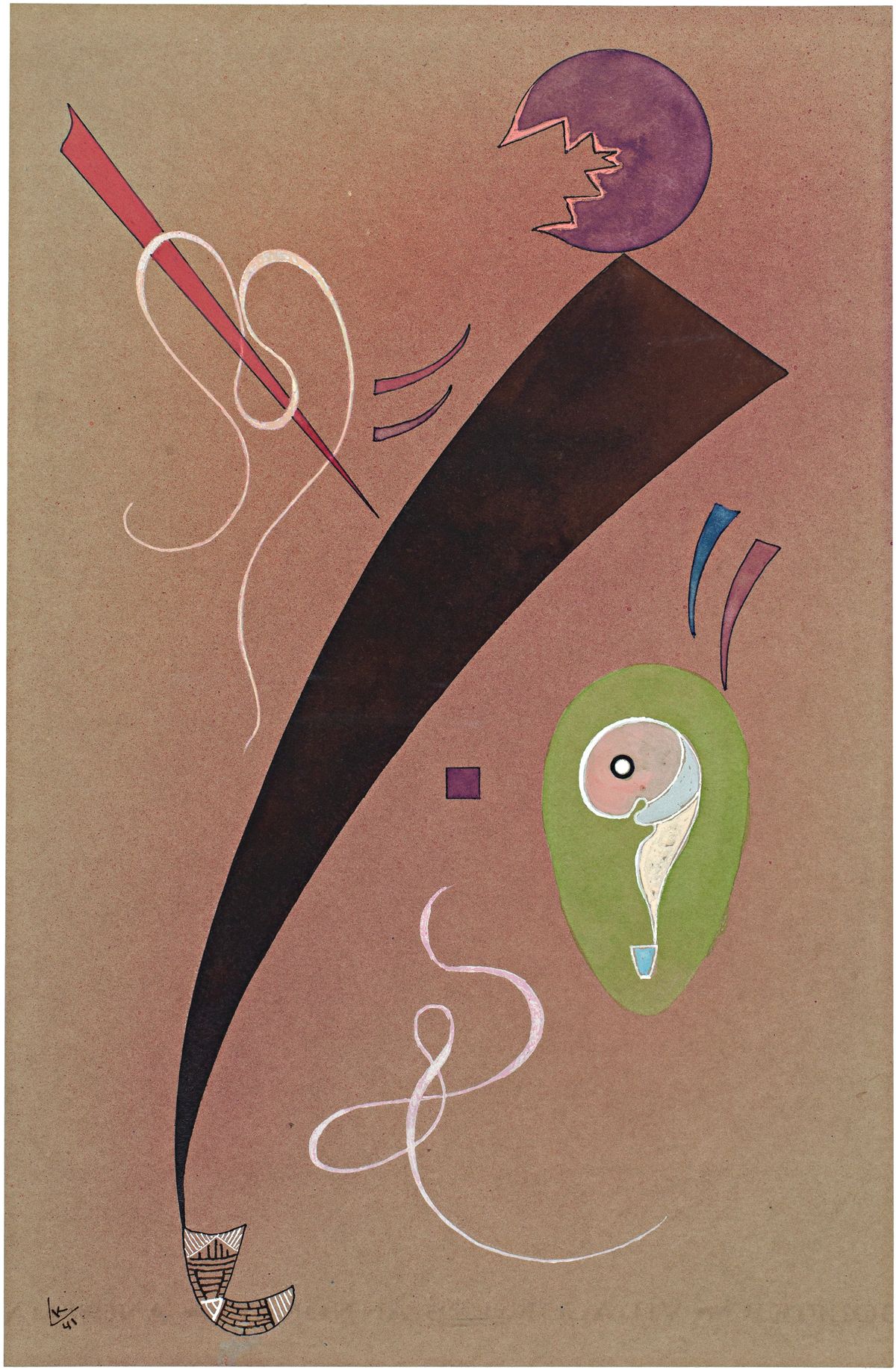 Ohne Titel, 1941 by Wassily Kandinsky, Works on paper, 47.5 x 31 