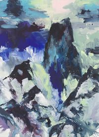 Kirchner reloaded: Tinzenhorn - Wolken II by Bernd Zimmer contemporary artwork painting
