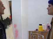 Marria Pratts and Carles Guerra in the artist’s studio