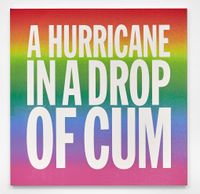A HURRICANE IN A DROP OF CUM by John Giorno contemporary artwork painting