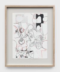 Untitled Puzzle Drawing (Frogs 2) by Michael Williams contemporary artwork works on paper