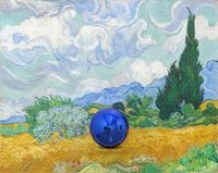 Gazing Ball (van Gogh Wheatfield with Cypresses) by Jeff Koons contemporary artwork sculpture, print, mixed media