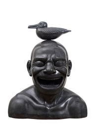 Dumb Bird by Yue Minjun contemporary artwork sculpture