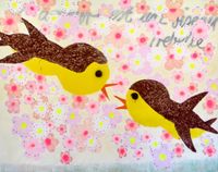 amour est un oiseau rebelle by Gabrielle Graessle contemporary artwork painting