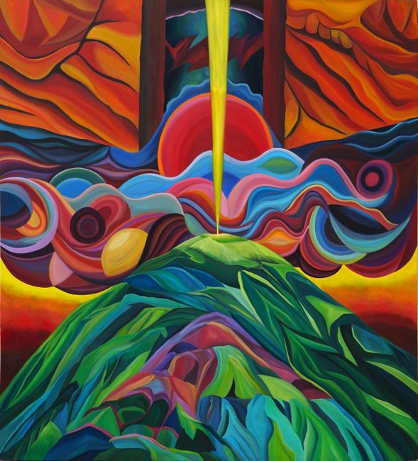 Vigorous Blue of the Sleeping Sun by Wang Su contemporary artwork