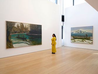 Exhibition view: Billy Childish, Spirit Guides and Other Guardians Joining Heaven and Earth, Lehmann Maupin, West 24th Street, New York (10 November 2022–7 January 2023). Courtesy the artist and Lehmann Maupin, New York, Hong Kong, Seoul, and London. Photo: Daniel Kukla.