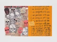 Skulls of the World Unite • Orange Hope by Roni Horn contemporary artwork painting, works on paper, drawing