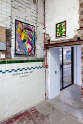 Exhibition view: Spencer Sweeney, The Pastels, The Modern Institute, Aird’s Lane Bricks Space, Glasgow (16 March–11 May 2019). Courtesy the Artist and The Modern Institute/Toby Webster Ltd, Glasgow. Photo: Patrick Jameson.