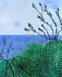 Landscape (plants and sea) by Sally Ross contemporary artwork painting, works on paper, sculpture