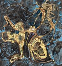 Confrontation: Scorpion and Tarantula by Charles Seliger contemporary artwork painting