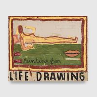 Matchbox Girl & Teeth by Rose Wylie contemporary artwork painting