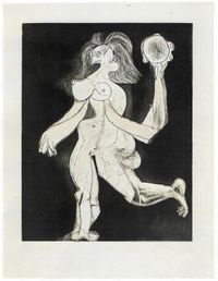 La Femme au Tambourin by Pablo Picasso contemporary artwork print