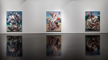 Exhibition view: Ben Quilty, The Beach, Tolarno Galleries, Melbourne (131 July–28 August 2021). Courtesy Tolarno Galleries.
