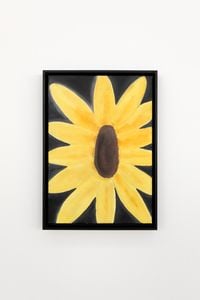 portrait of a sunflower by Andrew Sim contemporary artwork works on paper, drawing