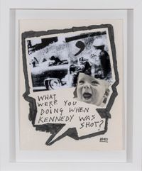 What were you doing when Kennedy was shot? by Derek Boshier contemporary artwork works on paper, mixed media