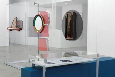 Exhibition view: Nairy Baghramian and Janette Laverrière, Work Desk for An Ambassador's Wife, Marian Goodman Gallery, New York (7 November–20 December 2019). Courtesy Marian Goodman Gallery.