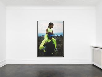 Heji Shin, Kanye and North in Uganda (2018). Exhibition view: Heji Shin, Kanye, Galerie Buchholz, Berlin (15 March–20 April 2019). Courtesy Galerie Buchholz.