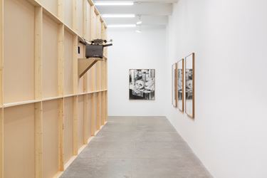 Exhibition view: João Maria Gusmão + Pedro Paiva, WHERE THE SORCERER DOESN’T DARE TO STICK HIS NOSE and Another B&W Ghost Show, Andrew Kreps Gallery, New York (6 September–27 October 2018). Courtesy the Artist and Andrew Kreps Gallery. Photo: Dawn Blackman.