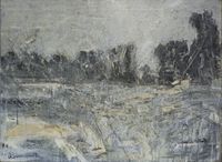 Melting Snow at L Estaque To Cezanne No.1 by Qi Lan contemporary artwork painting, mixed media