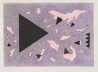 Jocul formelor (Game of Forms) by Geta Brătescu contemporary artwork works on paper, mixed media