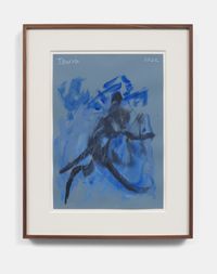 Untitled (Blue Planet Blue Figure) by Elizabeth Ibarra contemporary artwork works on paper